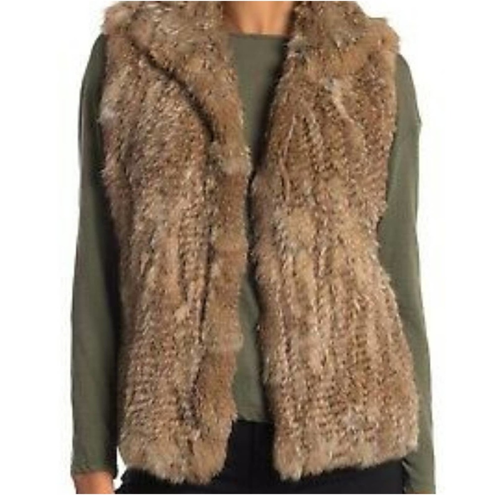 Genuine Rabbit Fur Vest Size Small